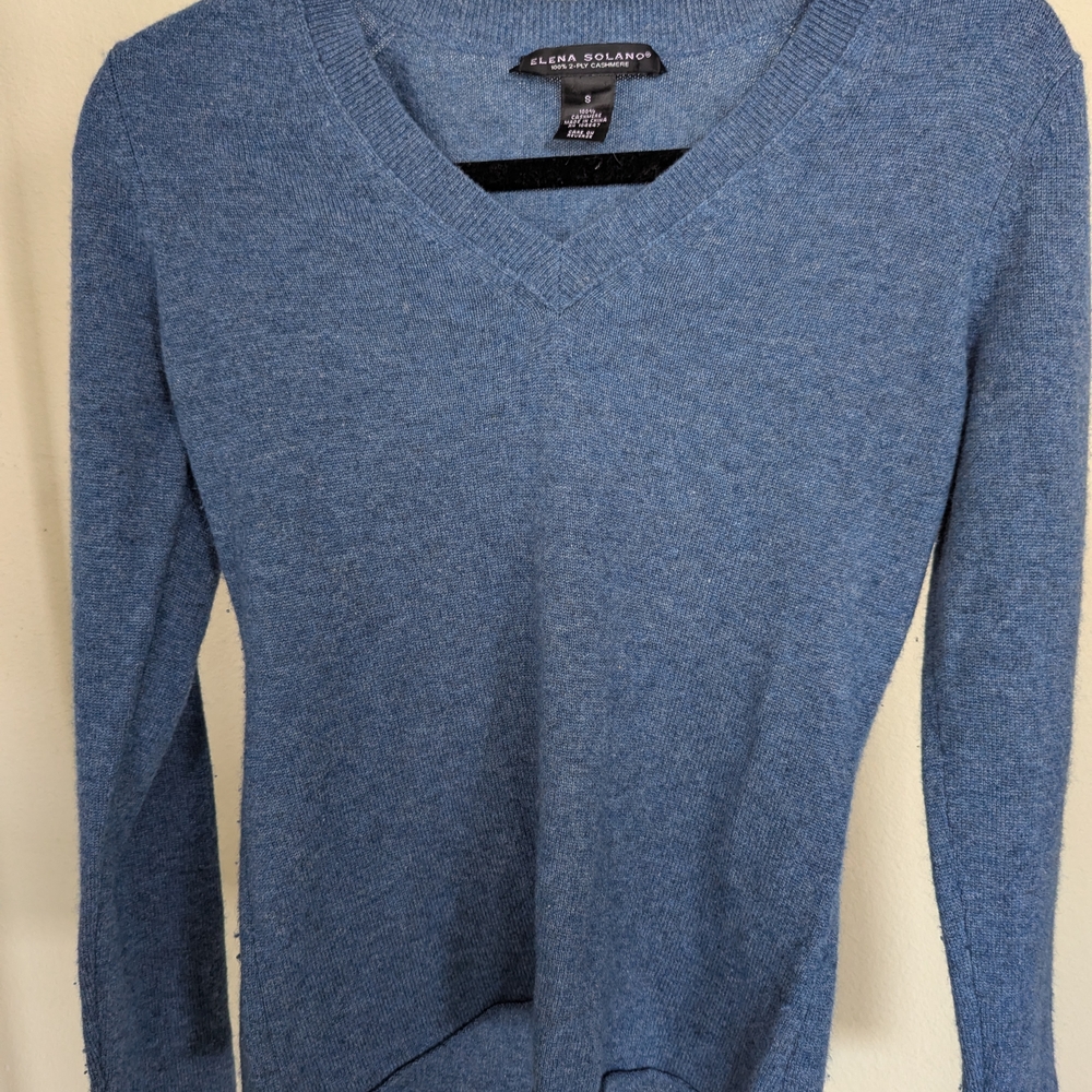 Cashmere Blue V-Neck Sweater